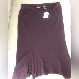 Express form fitted front slit midi skirt